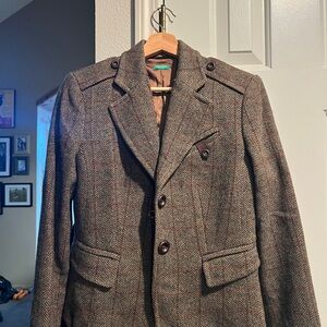 Colors de Benetton Brown Herringbone Blazer